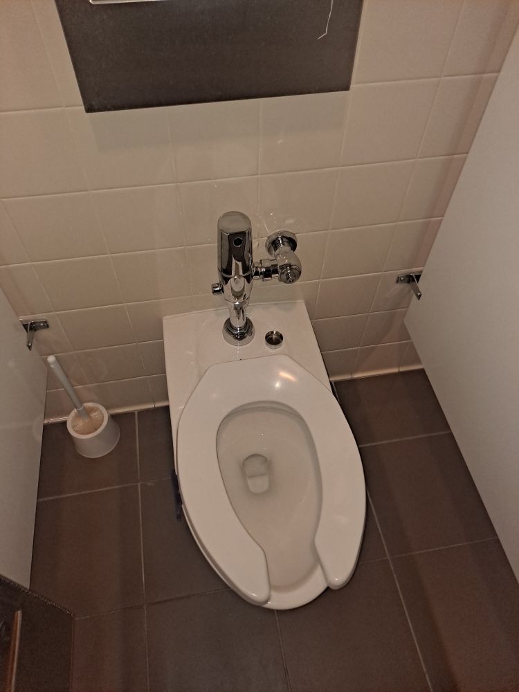 Commercial restroom toilet and tile installation in Towson MD