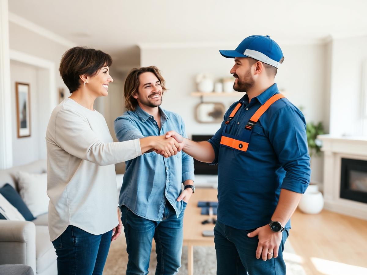 Jeffery of Lastphaze LLC with happy homeowners in Baltimore County